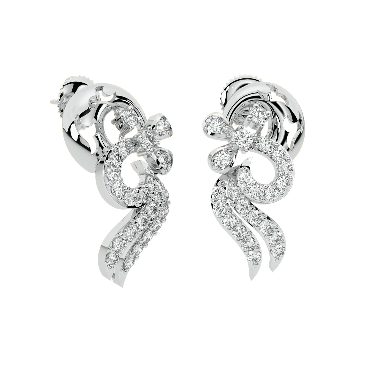 Polly Round Diamond Stud Earrings